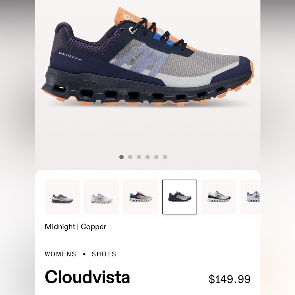 On Cloudvista Women’s Running Shoes - Worn Once